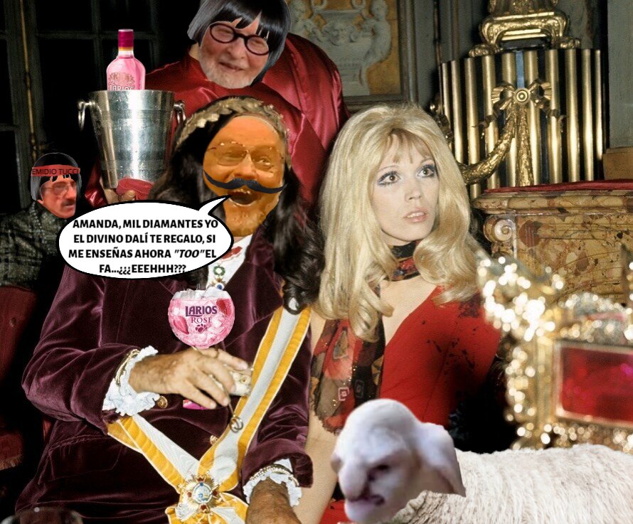 Dalí y Amanda Lear en La Llorona.jpg